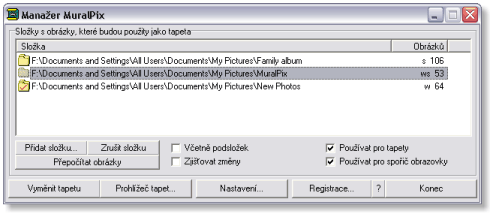 Main MuralPix Manager window